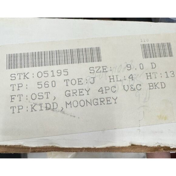 Gold Label TONY LAMA Mens Size 9 D Grey Leather Bockaroo Cowboy Western Boots - Picture 9 of 9